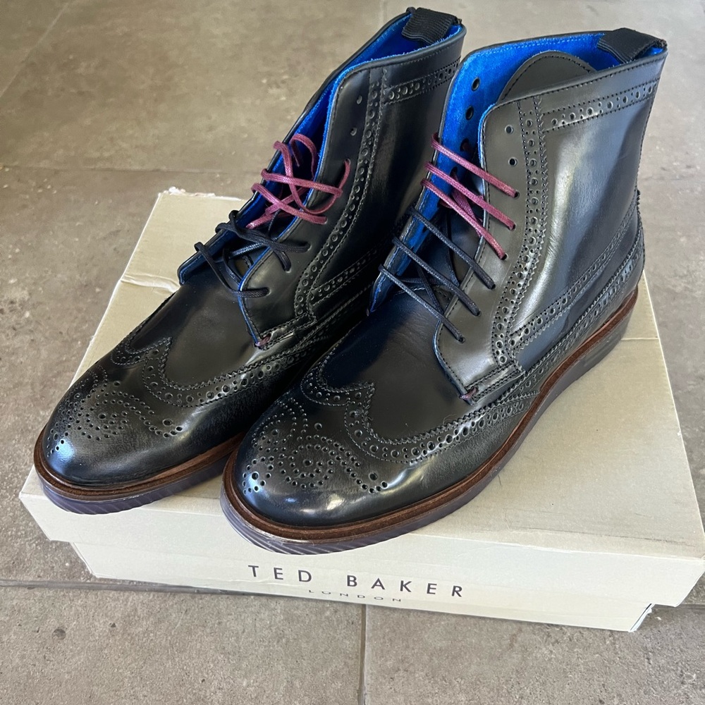 Ted baker Garthh leather boots mens 8/41 new